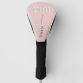 Unieke Roze Custom MOM Naam met Liefde Golfheadcover (Voorkant)