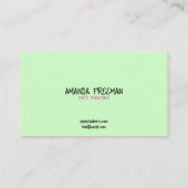 Unieke Roze en Groene Kinder Gezichtsschilder Visitekaartje (Achterkant)