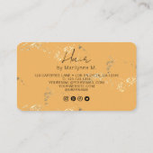 Unieke roze gele Abstracte haar Visitekaartje (Achterkant)