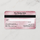 Unieke Roze Glitter Credit Kaart Cadeaubon Visitekaartje (Achterkant)