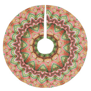 Unieke roze groene kerstboomrok kerstboom rok