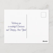 Unieke Roze Lint Bauble Briefkaart (Achterkant)