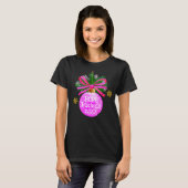 Unieke Roze Lint Bauble T-shirt (Voorkant volledig)