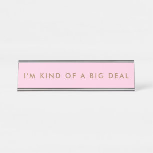 Unieke Roze Moderne Minimalistische Bureaunaambord Bureau Naambordje