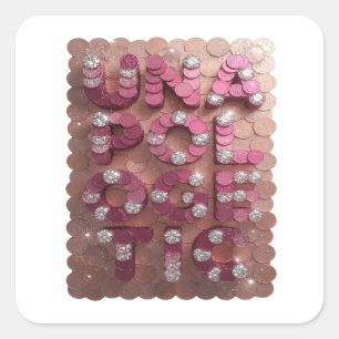 Unieke Roze ONVERONTschuldigende Sticker Grafisch