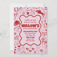 Unieke roze paard meisje ruitersport verjaardag