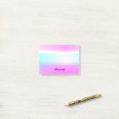 Unieke roze Paarse esthetische aangepaste naam gek Post-it® Notes (Op bureau)