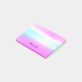 Unieke roze Paarse esthetische aangepaste naam gek Post-it® Notes (Schuin)