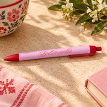 Unieke Roze & Rode Typografie Zakelijke Naam