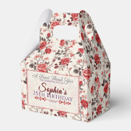 Unieke roze verjaardagsfavorietendoos voor meisjes bedankdoosjes