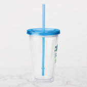 Unieke Rozen van het huwelijk Rustic Blue Maid of Acryl Drinkbeker (Rechts)