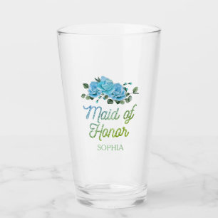 Unieke Rozen van het huwelijk Rustic Blue Maid of Glas