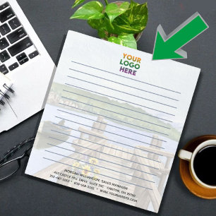Unieke Rustic Lake Corporate Logo Lined Notitieblok