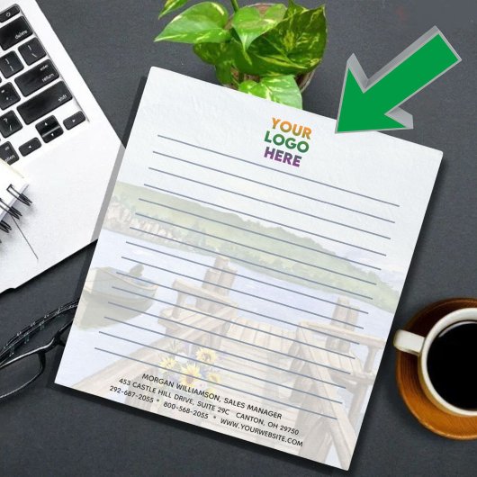 Unieke Rustic Lake Corporate Logo Lined Notitieblok