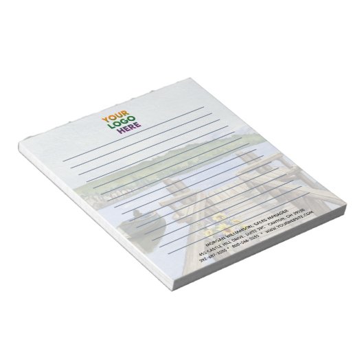 Unieke Rustic Lake Corporate Logo Lined Notitieblok (Schuin)