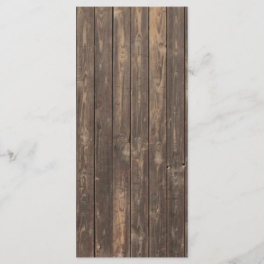 Unieke Rustic Mason Jar Wedding Custom Menu (Achterkant)