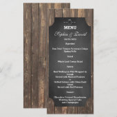 Unieke Rustic Mason Jar Wedding Custom Menu (Voorkant / Achterkant)