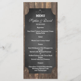 Unieke Rustic Mason Jar Wedding Custom Menu