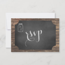 Unieke Rustic Mason Jar Wedding RSVP