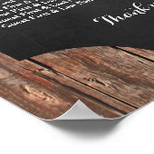 Unieke Rustic Mason Jar Wedding Seding Chart Poster (Hoek)