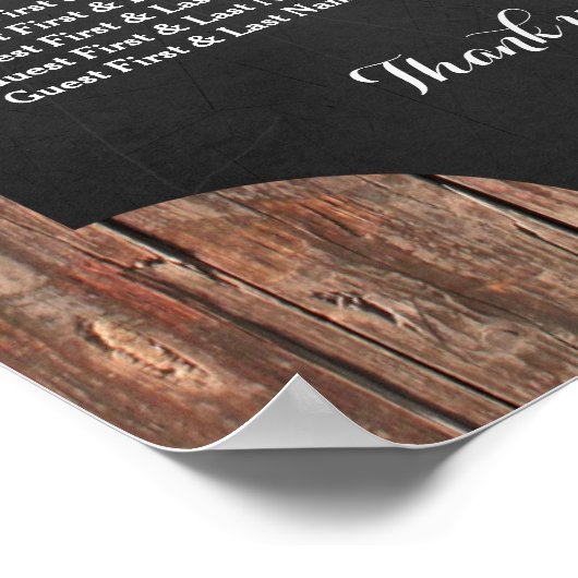 Unieke Rustic Mason Jar Wedding Seding Chart Poster (Hoek)