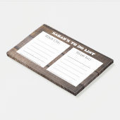 Unieke Rustic Organiseerde dingen om Aangepast aan Post-it® Notes (Schuin)