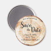 Unieke Rustic Wedding met houten korrel Sparen de  Magneet (Voorkant / Achterkant)