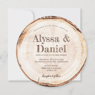 Unieke Rustic Wedding Wood Bark Texture Kaart