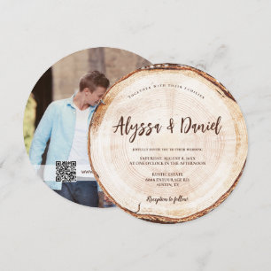 Unieke rustieke bruiloft met foto kaart