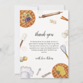 Unieke rustieke Cutie Baking Pie Baby shower Bedankkaart (Voorkant)
