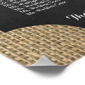 Unieke rustieke glazen pot trouwzaalstoelindeling poster (Hoek)