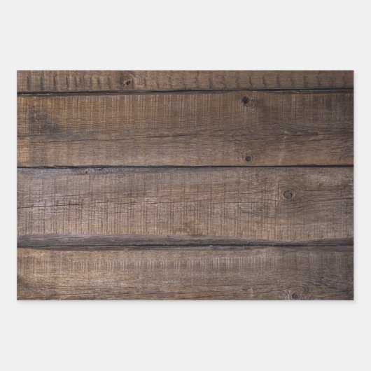 Unieke Rustieke Houten Huwelijkspartij Inpakpapier Vel (Voorkant 3)