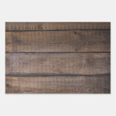 Unieke Rustieke Houten Huwelijkspartij Inpakpapier Vel (Voorkant)