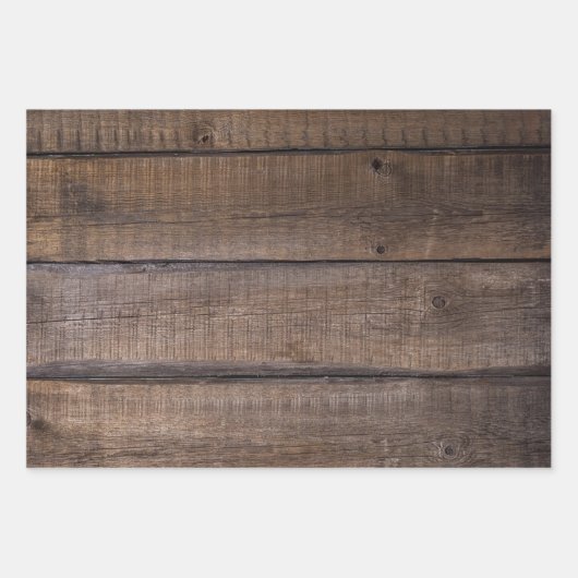 Unieke Rustieke Houten Huwelijkspartij Inpakpapier Vel (Voorkant)