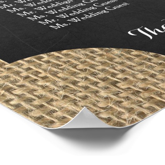 Unieke Rustieke Houten Pot Trouw Stoelen Plattegro Poster (Hoek)