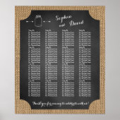 Unieke Rustieke Houten Pot Trouw Stoelen Plattegro Poster (Voorkant)