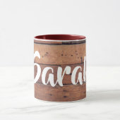 Unieke Rustieke Schuur Monogram Naam Koffie Mok (Midden)