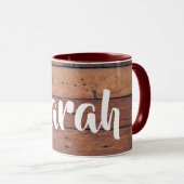 Unieke Rustieke Schuur Monogram Naam Koffie Mok (Voorkant rechts)