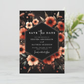 Unieke rustieke terracotta bruiloft save the date (Staand voorkant)