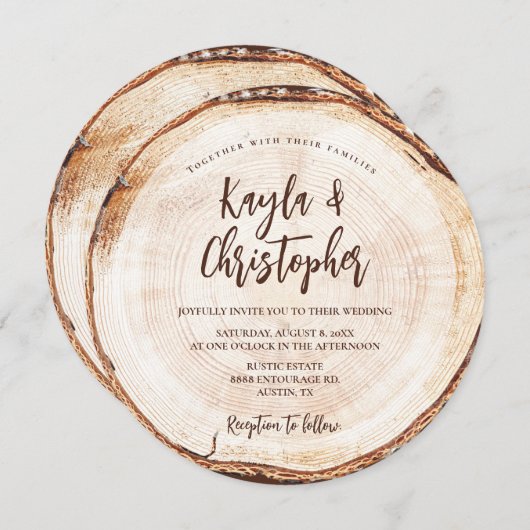 Unieke Rustige Bast met houtwaren Aangepast Kaart (Voorkant / Achterkant)