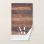 Unieke Rustige Brick Pattern Monogram Naam Aangepa Bad Handdoek (Handdoek)