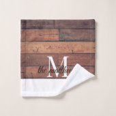 Unieke Rustige Brick Pattern Monogram Naam Aangepa Bad Handdoek (Wasdoekje)