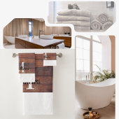 Unieke Rustige Brick Pattern Monogram Naam Aangepa Bad Handdoek