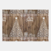 Unieke Rustische kerstsnowflake Inpakpapier Vel (Voorkant)