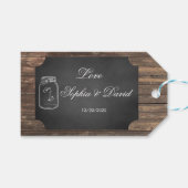 Unieke Rustische Mason Jar Chalkboard Weddenschap  Cadeaulabel (Voorkant (Horizontaal))
