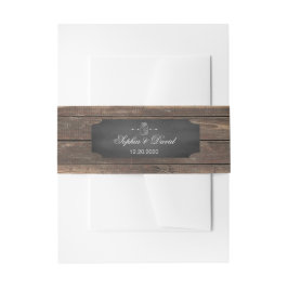 Unieke Rustische Mason Wedding Invitation Belly Ba Uitnodigingen Wikkel