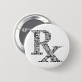 Unieke Rx Pharmacy Apothecary Ronde Button 5,7 Cm (Voorkant /achterkant)