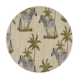 Unieke Safari Zebra's & Palmbomen Snijplank