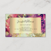 Unieke Salon Waterverf Sparkly Gold Foil Beauty Visitekaartje (Achterkant)