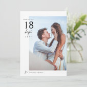 Unieke Save the Dates met foto Kaart (Staand voorkant)